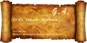 Grünauer Andrea névjegykártya