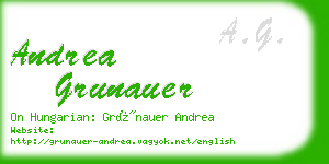 andrea grunauer business card